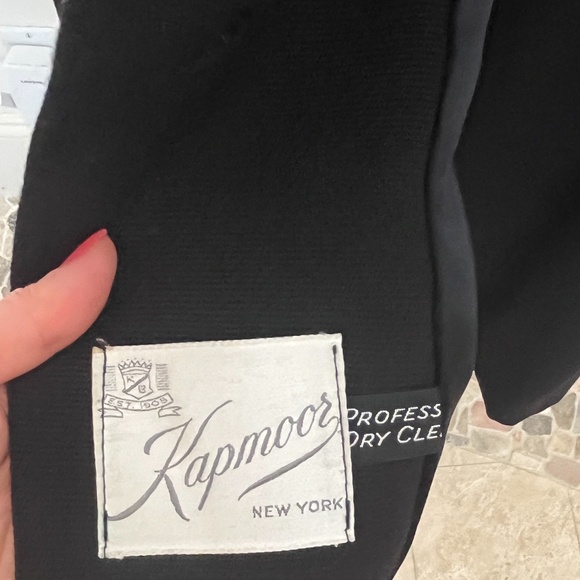 Vintage Large Kapmoor Wool Mink Black Coat Size L - Picture 10 of 15